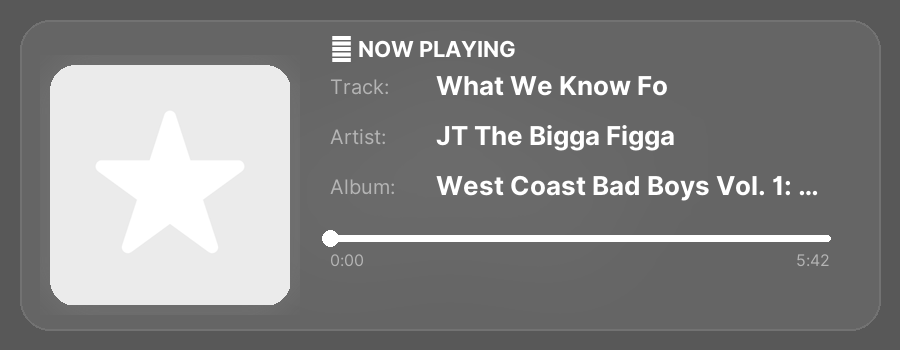 Currently playing music on Last.fm